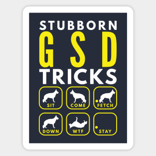 Stubborn GSD Tricks - Dog Training Magnet